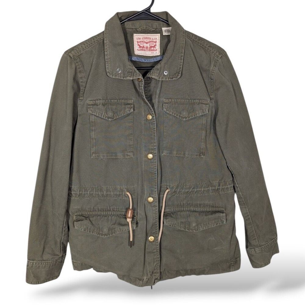 Levis Jacket Womens S Green‎ Utility Lightweight Military Gorpcore Snap Button
